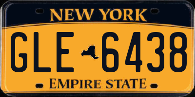 NY license plate GLE6438
