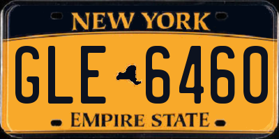 NY license plate GLE6460