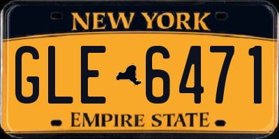 NY license plate GLE6471