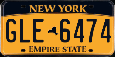 NY license plate GLE6474