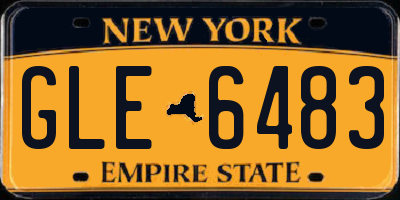 NY license plate GLE6483