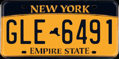 NY license plate GLE6491