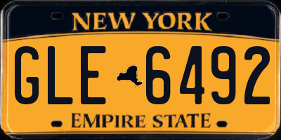 NY license plate GLE6492