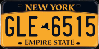NY license plate GLE6515