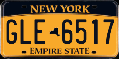 NY license plate GLE6517