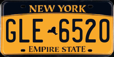 NY license plate GLE6520