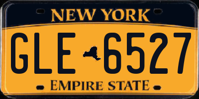 NY license plate GLE6527
