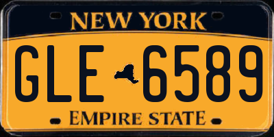 NY license plate GLE6589