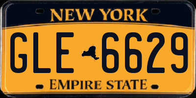 NY license plate GLE6629