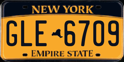 NY license plate GLE6709