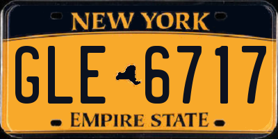 NY license plate GLE6717
