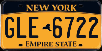 NY license plate GLE6722