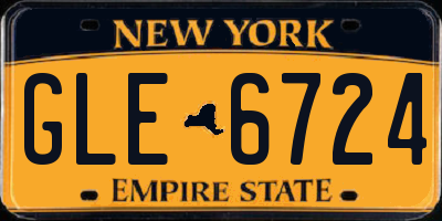 NY license plate GLE6724