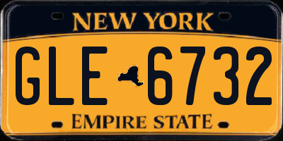NY license plate GLE6732