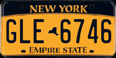 NY license plate GLE6746