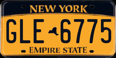 NY license plate GLE6775