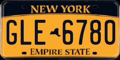 NY license plate GLE6780