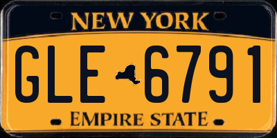 NY license plate GLE6791