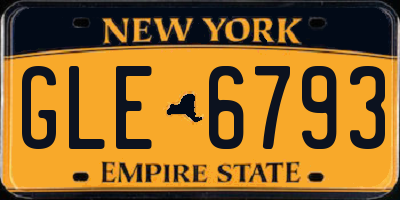 NY license plate GLE6793