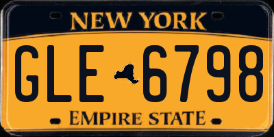 NY license plate GLE6798