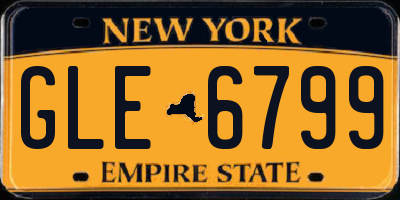 NY license plate GLE6799