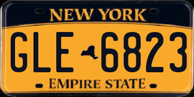 NY license plate GLE6823