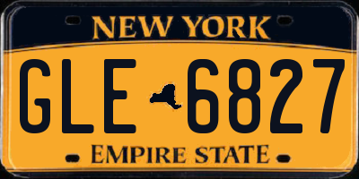 NY license plate GLE6827