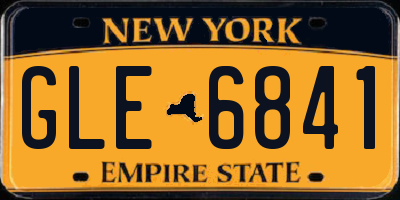NY license plate GLE6841