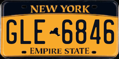 NY license plate GLE6846