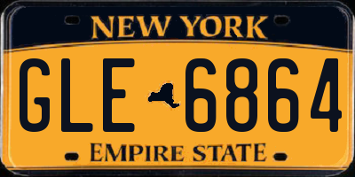 NY license plate GLE6864