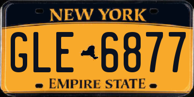 NY license plate GLE6877