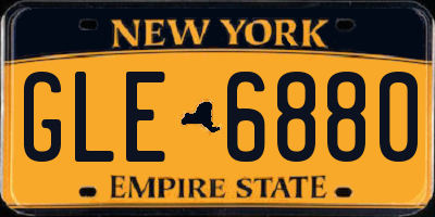 NY license plate GLE6880