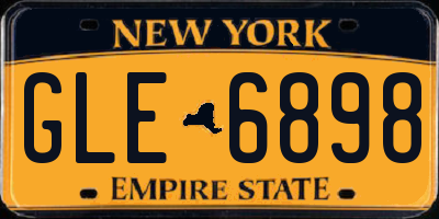 NY license plate GLE6898