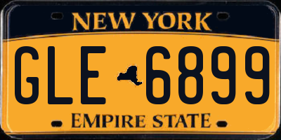 NY license plate GLE6899