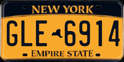 NY license plate GLE6914