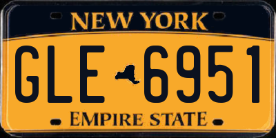 NY license plate GLE6951