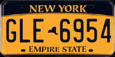 NY license plate GLE6954