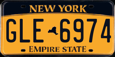 NY license plate GLE6974