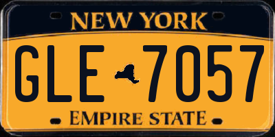 NY license plate GLE7057