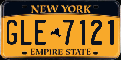 NY license plate GLE7121