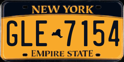 NY license plate GLE7154