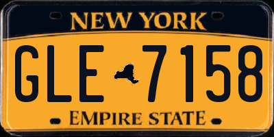 NY license plate GLE7158