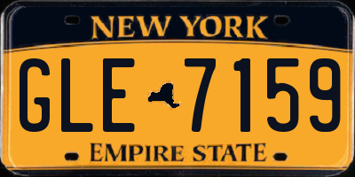 NY license plate GLE7159