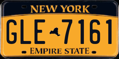 NY license plate GLE7161