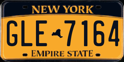 NY license plate GLE7164