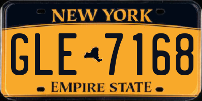 NY license plate GLE7168