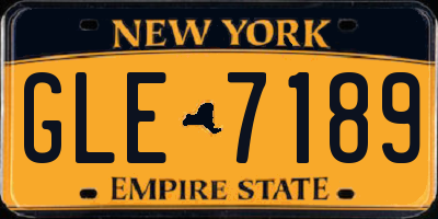 NY license plate GLE7189