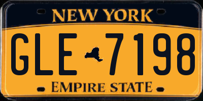 NY license plate GLE7198
