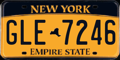 NY license plate GLE7246