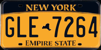 NY license plate GLE7264